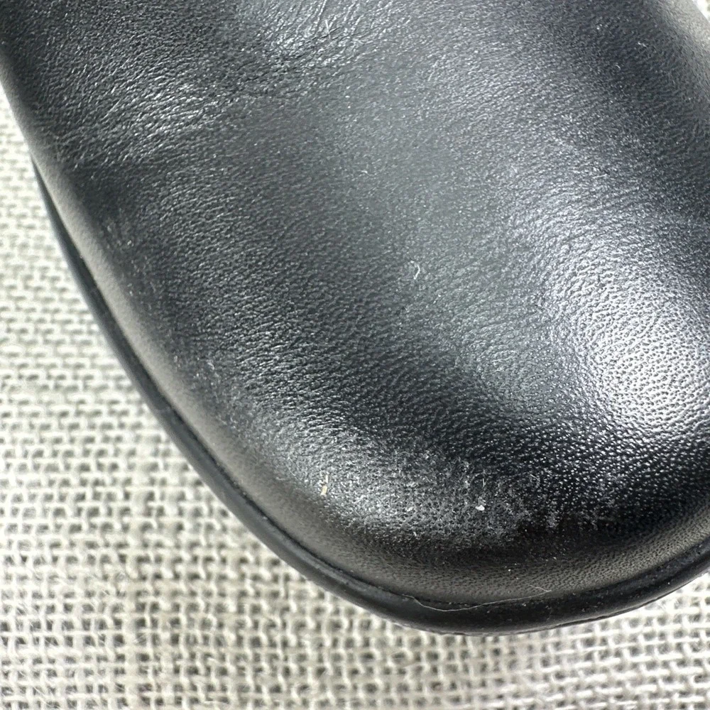 Clarks Womens Ankle Boots Size 8.5‎ Black Leather Zip Comfort Booties